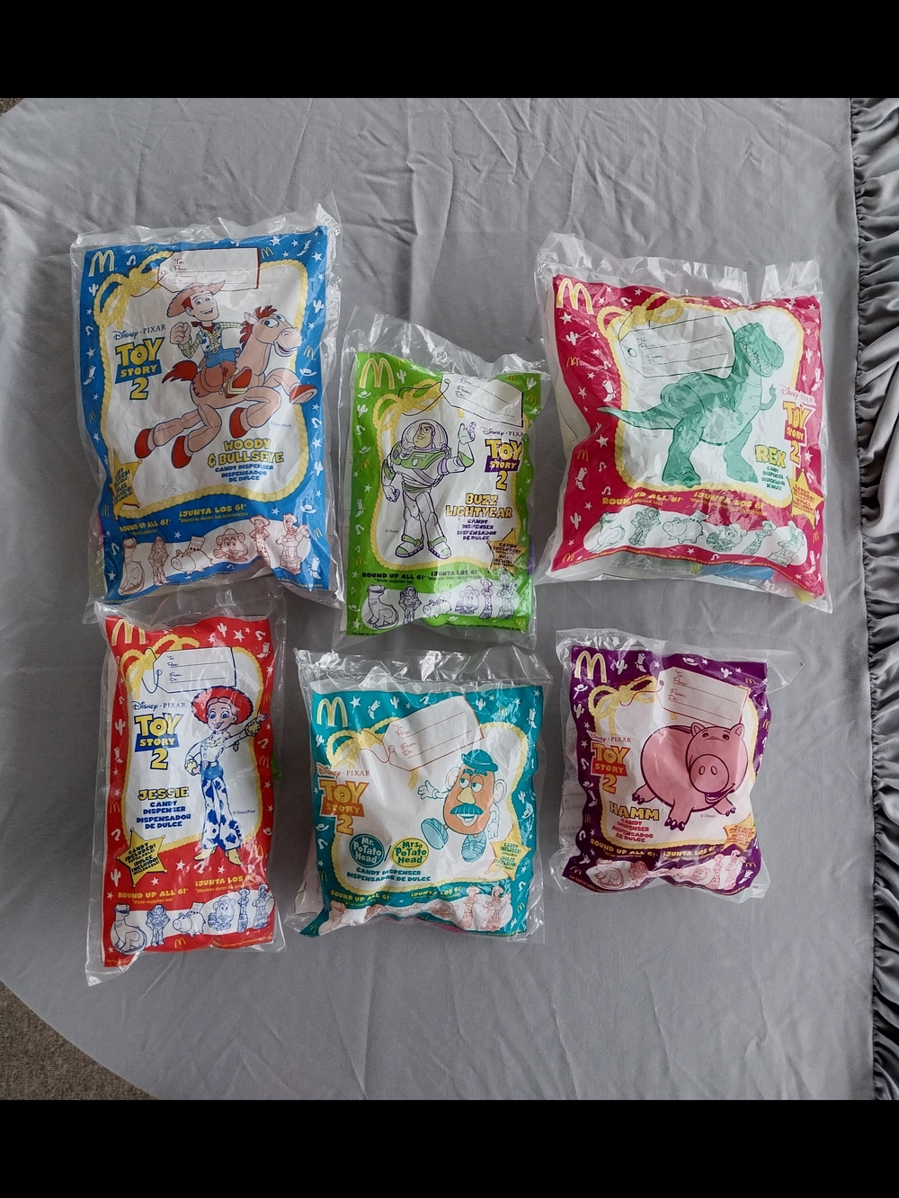 Vintage Unopened McDonald's Toy Story 2 Candy Dispensers - Entire Set of 6